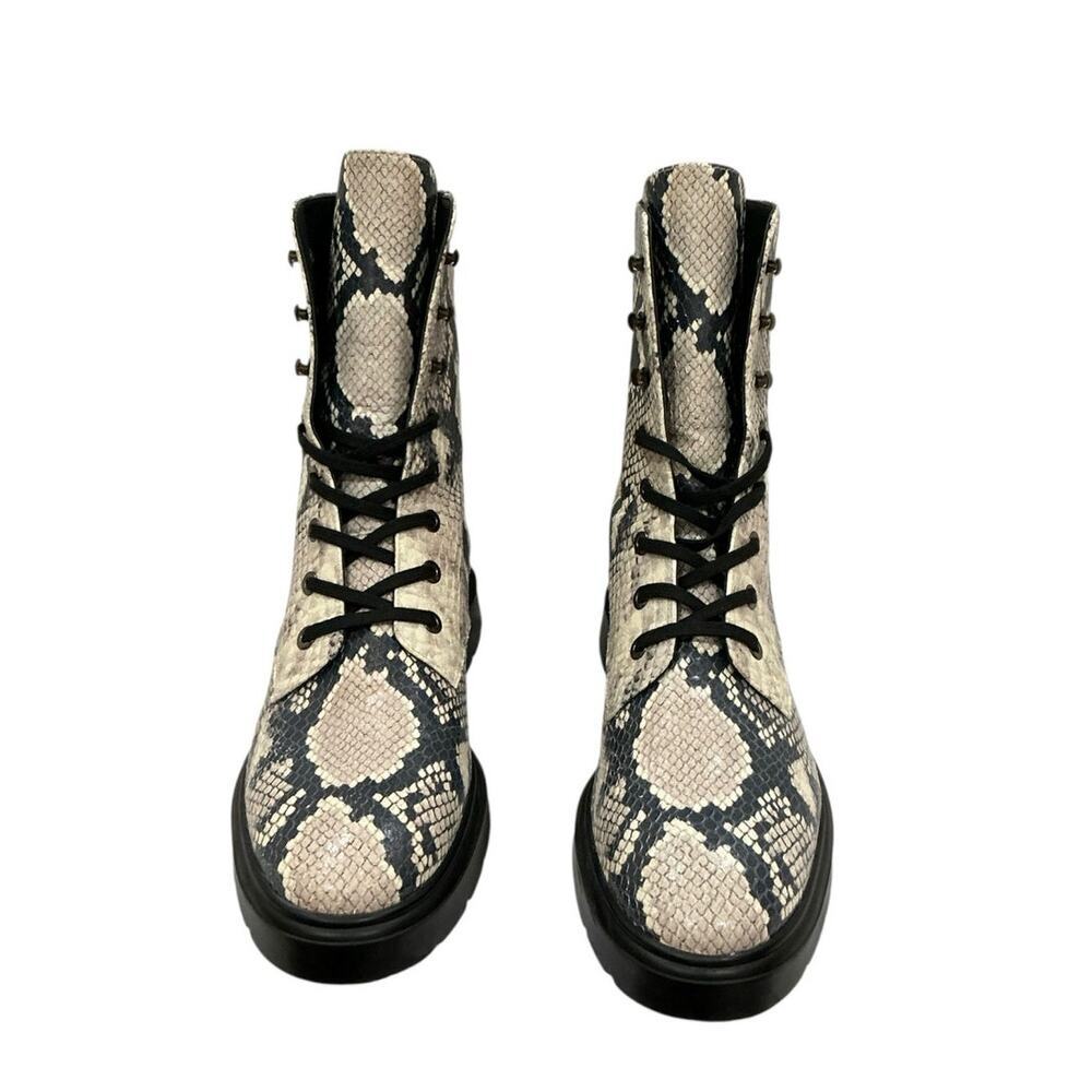 Stuart Weitzman Mckenzee Python Embossed Lace Up … - image 7